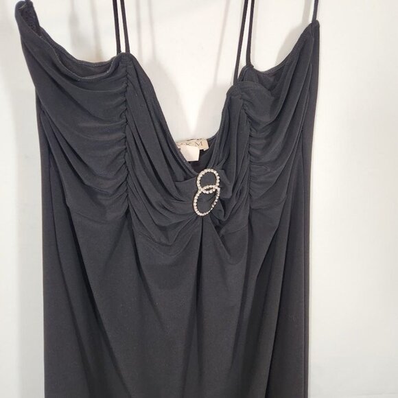 MKM Designs Ruched Top Halter Blouse in Black Size 3X - Picture 2 of 5